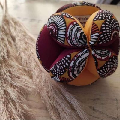 balle préhension montessori wax africain