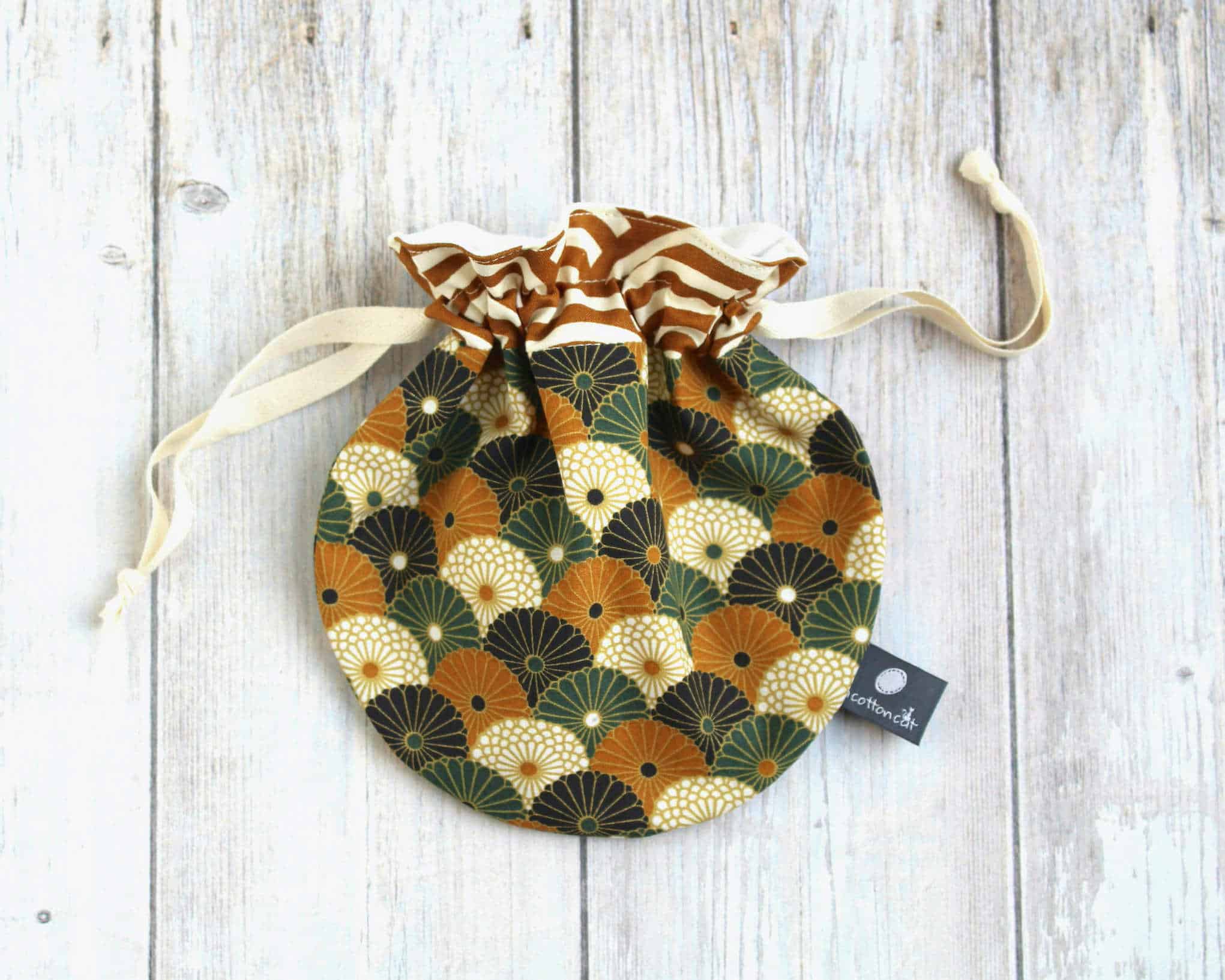 pochette tissu japonisant