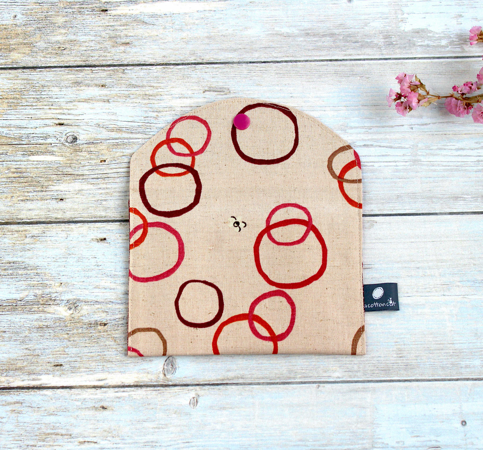 Portefeuille tissu japonais, pochette Japonaise avec poche, étui masque FP2, accessoire japonais style minimaliste – Image 5