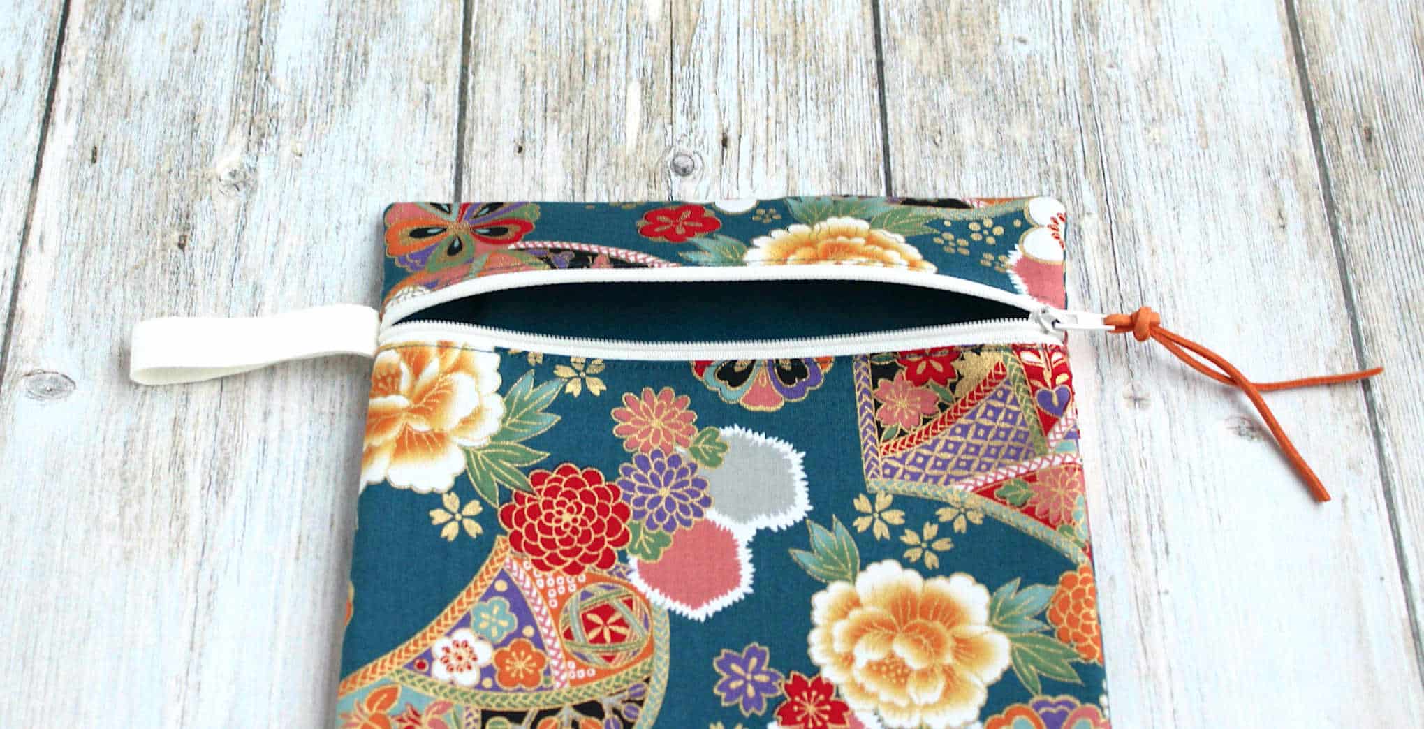 Pochette livre zippée, trousse tissu japonais, porte documents – Image 4