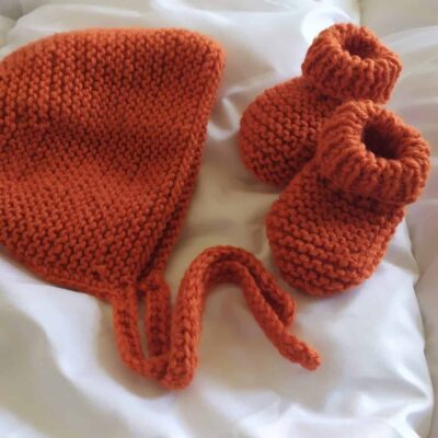 béguin et chaussons laine pour bébé