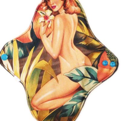 Serviette hygiénique lavable flux normaux à moyens motif PIN-UP