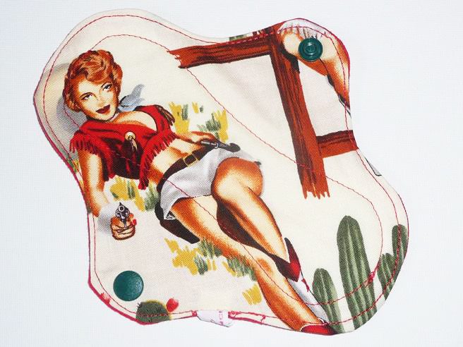 Protège-slip lavable PIN-UP COW-GIRL (MINI) - alternatif et écoresponsable