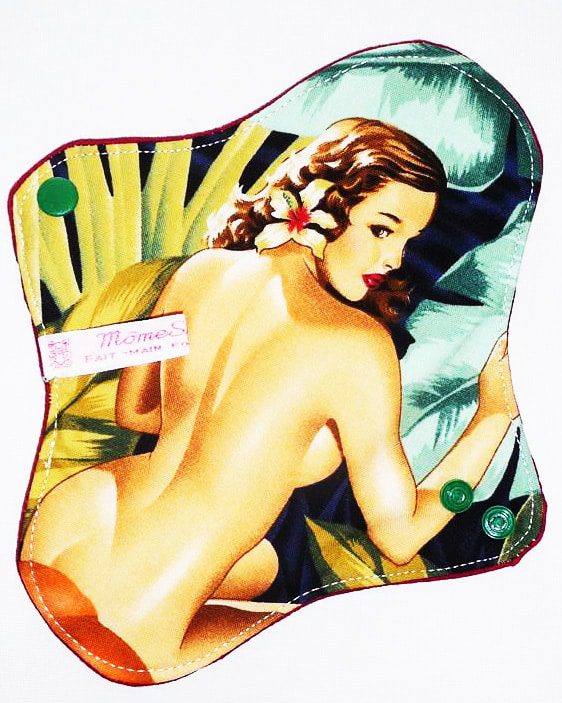 Serviette hygiénique lavable flux normaux (S) - PIN-UP - Zéro déchet - shl - serviette périodique