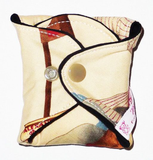 Serviette hygiénique lavable flux forts (L) - PIN-UP BASE BALL - Zéro déchet - shl - serviette périodique
