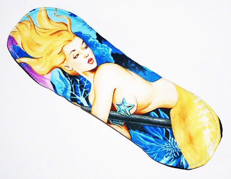 Serviette hygiénique lavable flux abondants et nuit (XL/ Nuit) - PIN-UP SIRENE - Zéro déchet - shl - serviette périodique