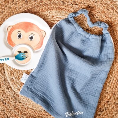 Bavoir bébé enfant, bavoir d'apprentissage en gaze de coton