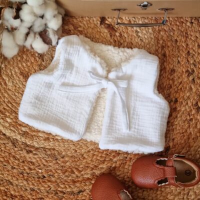 gilet de berger, gilet fausse fourrure bébé enfant