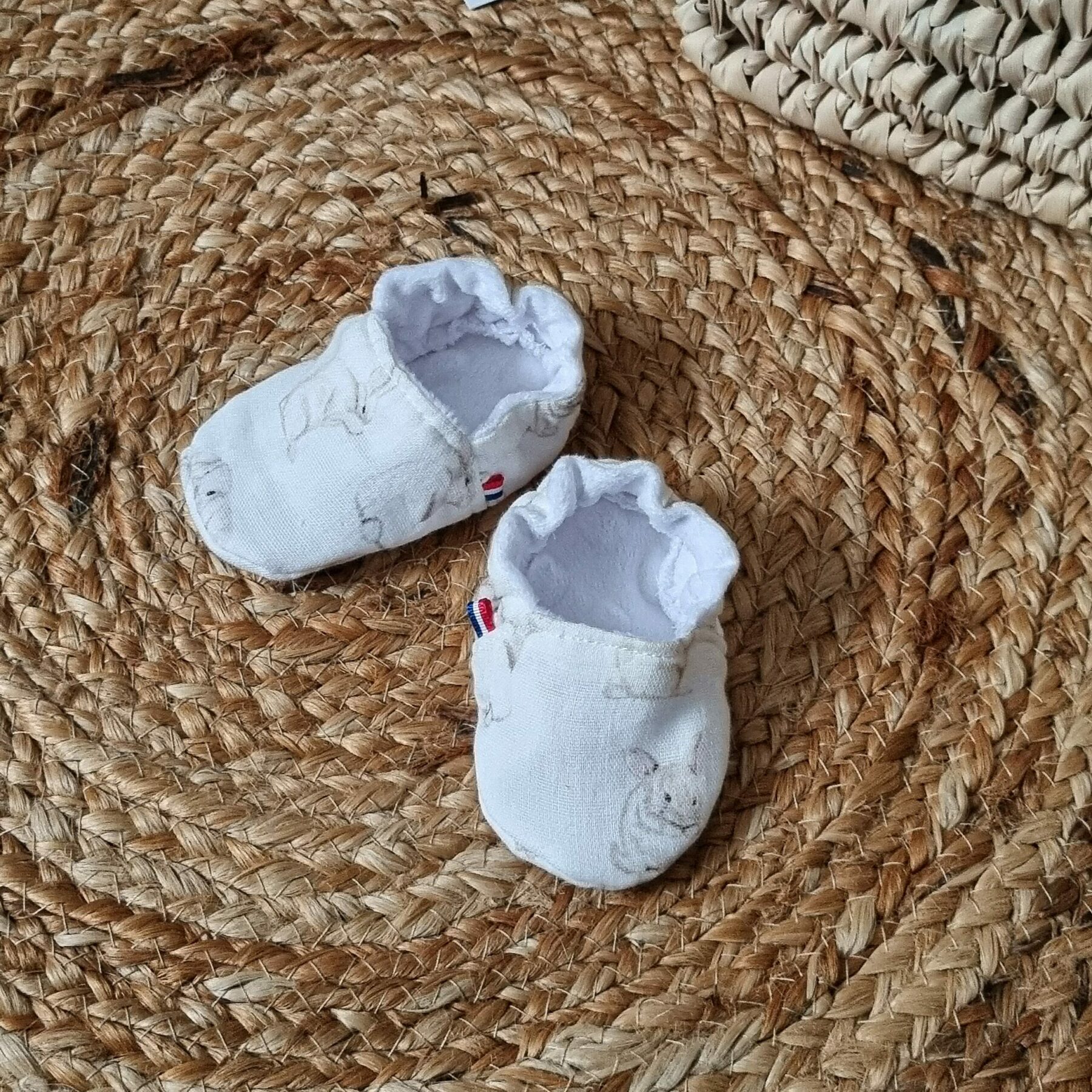 Chausson souple bébé en gaze de coton bio