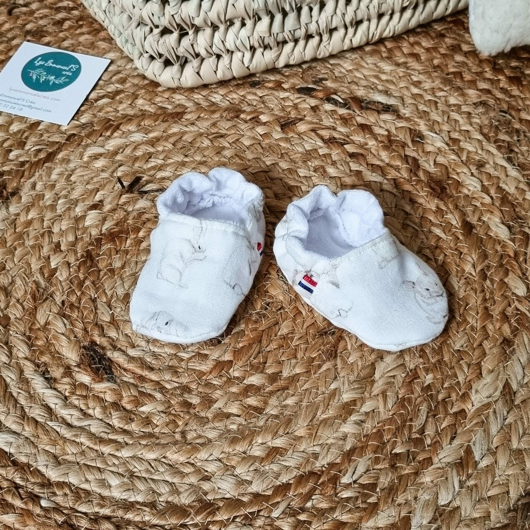 Chausson souple bébé en gaze de coton bio – Image 2