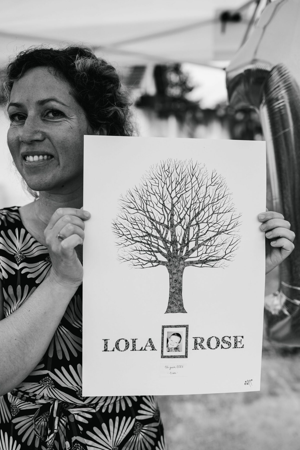 Arbre à empreintes personnalisé, avec liste des invités. – Image 4