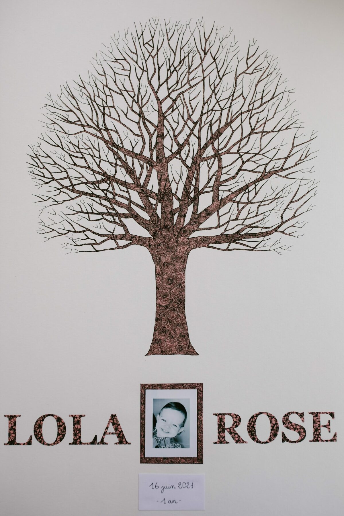 Arbre à empreintes personnalisé, avec liste des invités. – Image 5