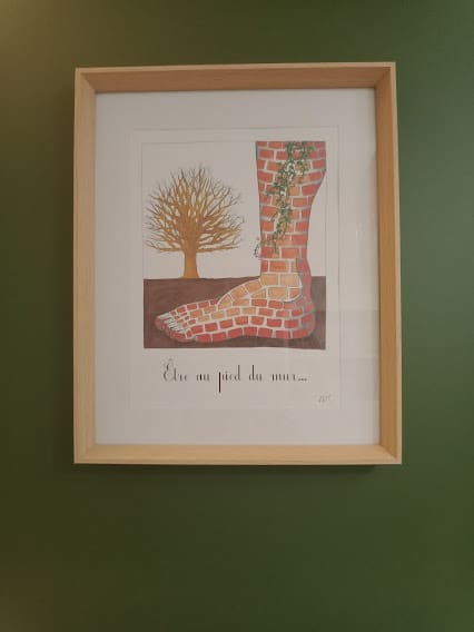 Affiche illustration numérotée x40 "Etre au pied du mur". – Image 2