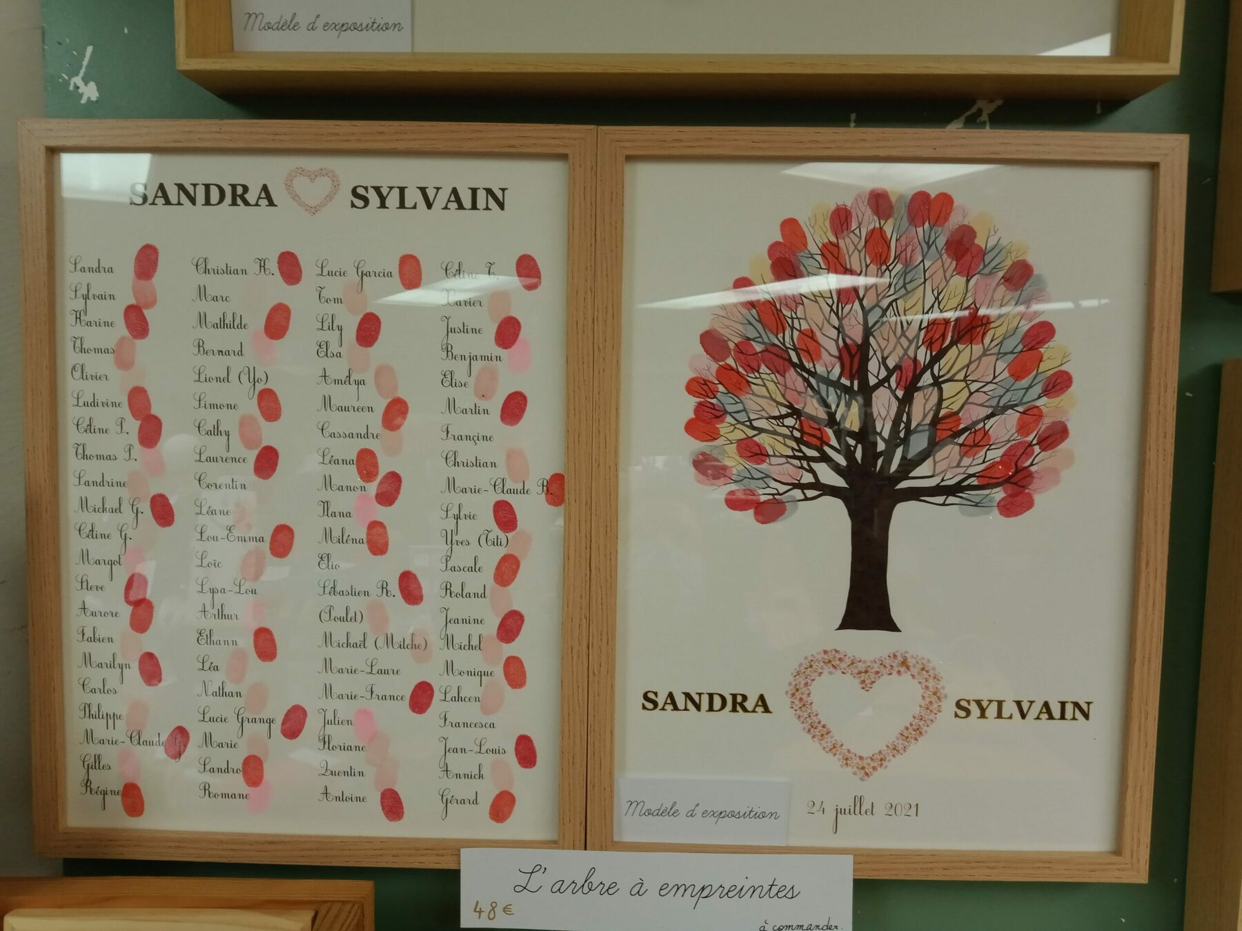 Arbre à empreintes personnalisé, avec liste des invités. – Image 7