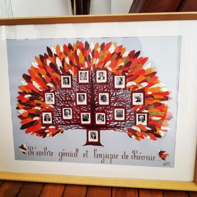 Arbre généalogique artistique personnalisé "Mon truc en plume"