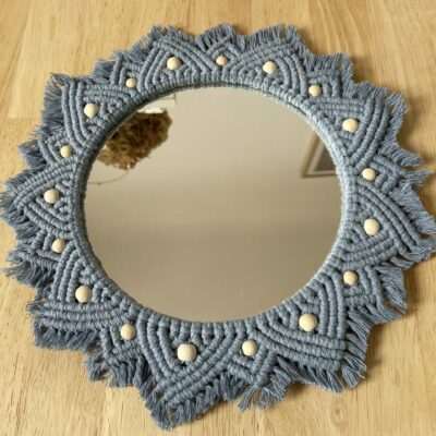 Miroir en macramé