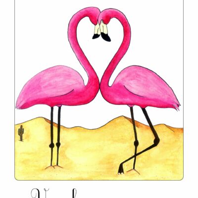 Affiche illustration numérotée x30 "Voir la vie en rose".