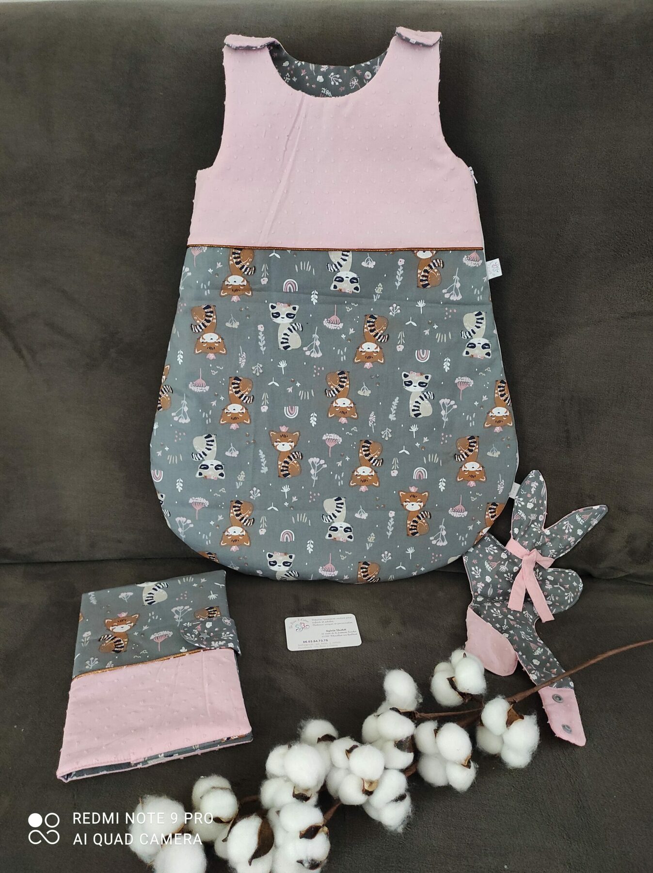 Ensemble naissance "renard rose"