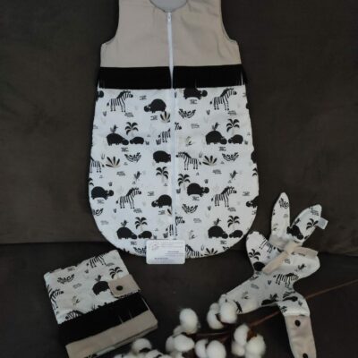 Ensemble naissance "zèbre safari"