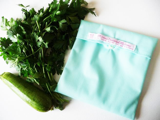 Sac congélation lavable et réutilisable MENTHE (MINI)