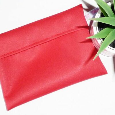 Pochette imperméable lavable et réutilisable ROUGE