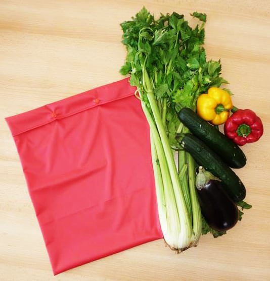 Sac congélation lavable et réutilisable ROUGE (MEGA)