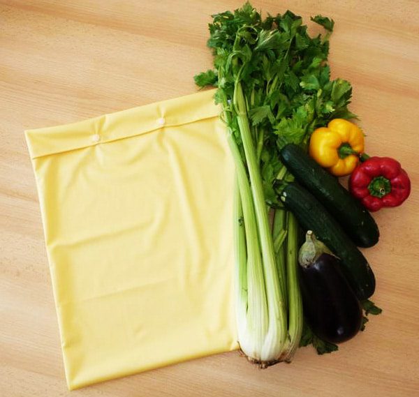 Sac congélation lavable et réutilisable JAUNE (MEGA)
