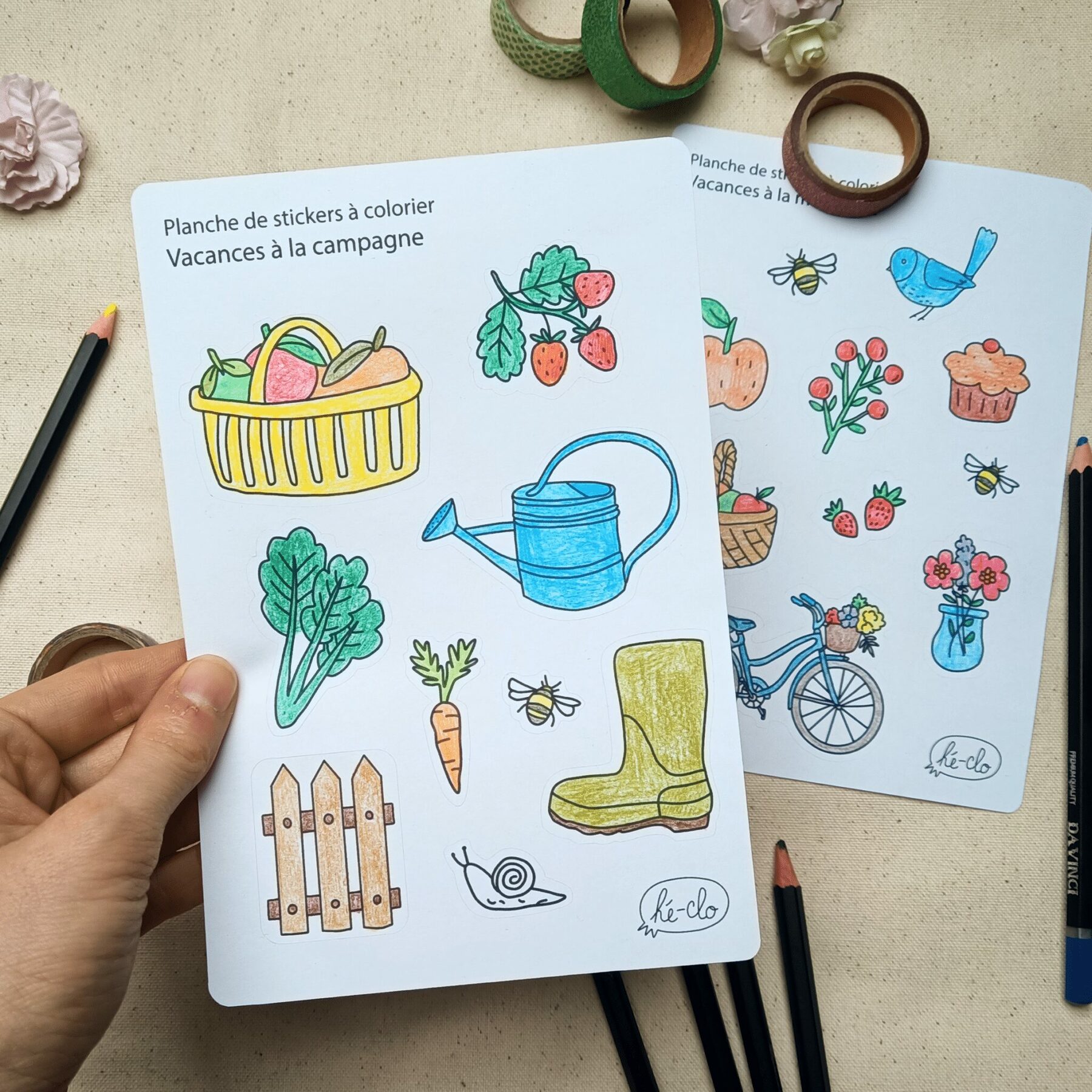 Stickers vacances à la campagne