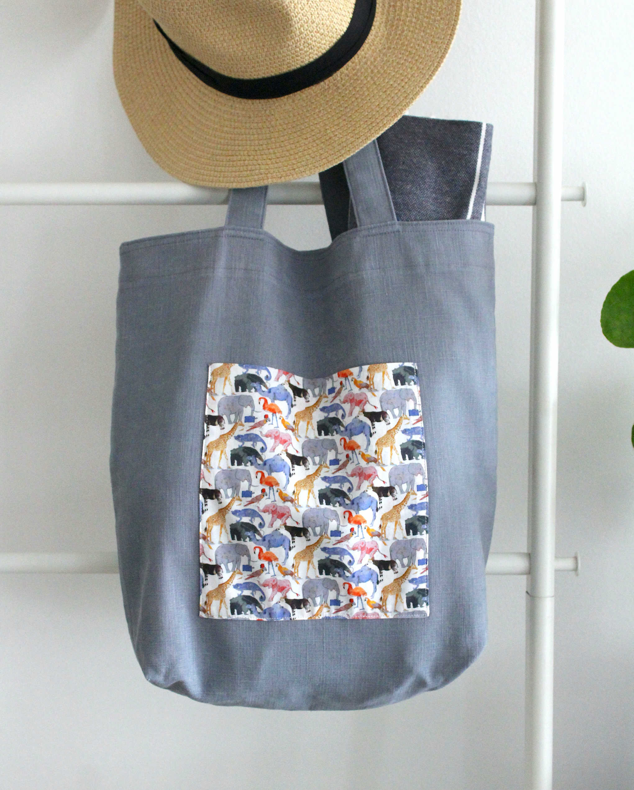 sac tote en lin et liberty