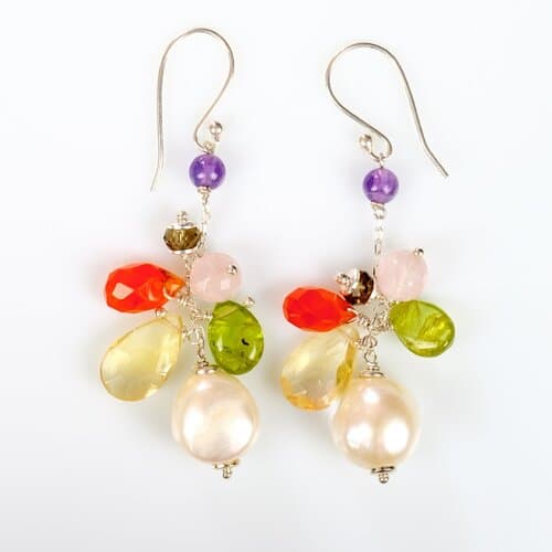 Boucles d'Oreilles Argent et Pierres Trésor n°7