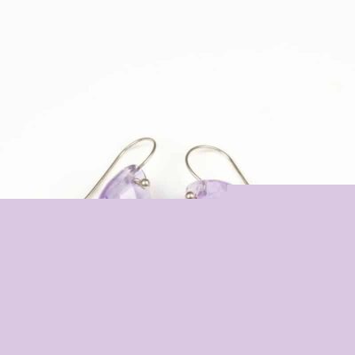 Boucles d'Oreilles Goutte Améthyste 925