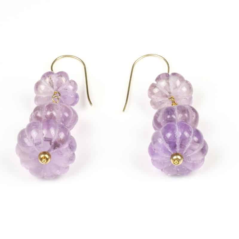 Boucles d'Oreilles Courges d'Améthystes