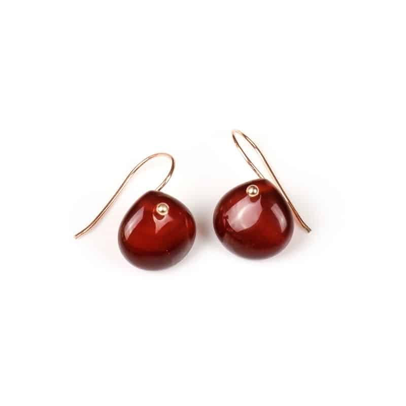 Boucles d'Oreilles Discrète Cornaline
