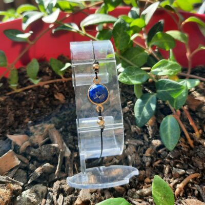 Bracelet femme, ajustable, pierre naturelle Lapis Lazuli, lithothérapie