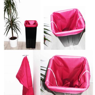 Sac poubelle lavable et réutilisable FUCHSIA (50L)