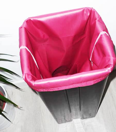 Sac poubelle lavable et réutilisable FUCHSIA (50L)