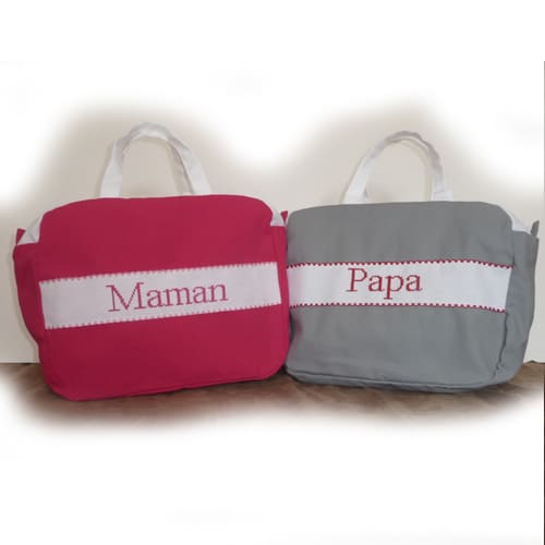 Grande trousse de toilette personnalisable brodée main