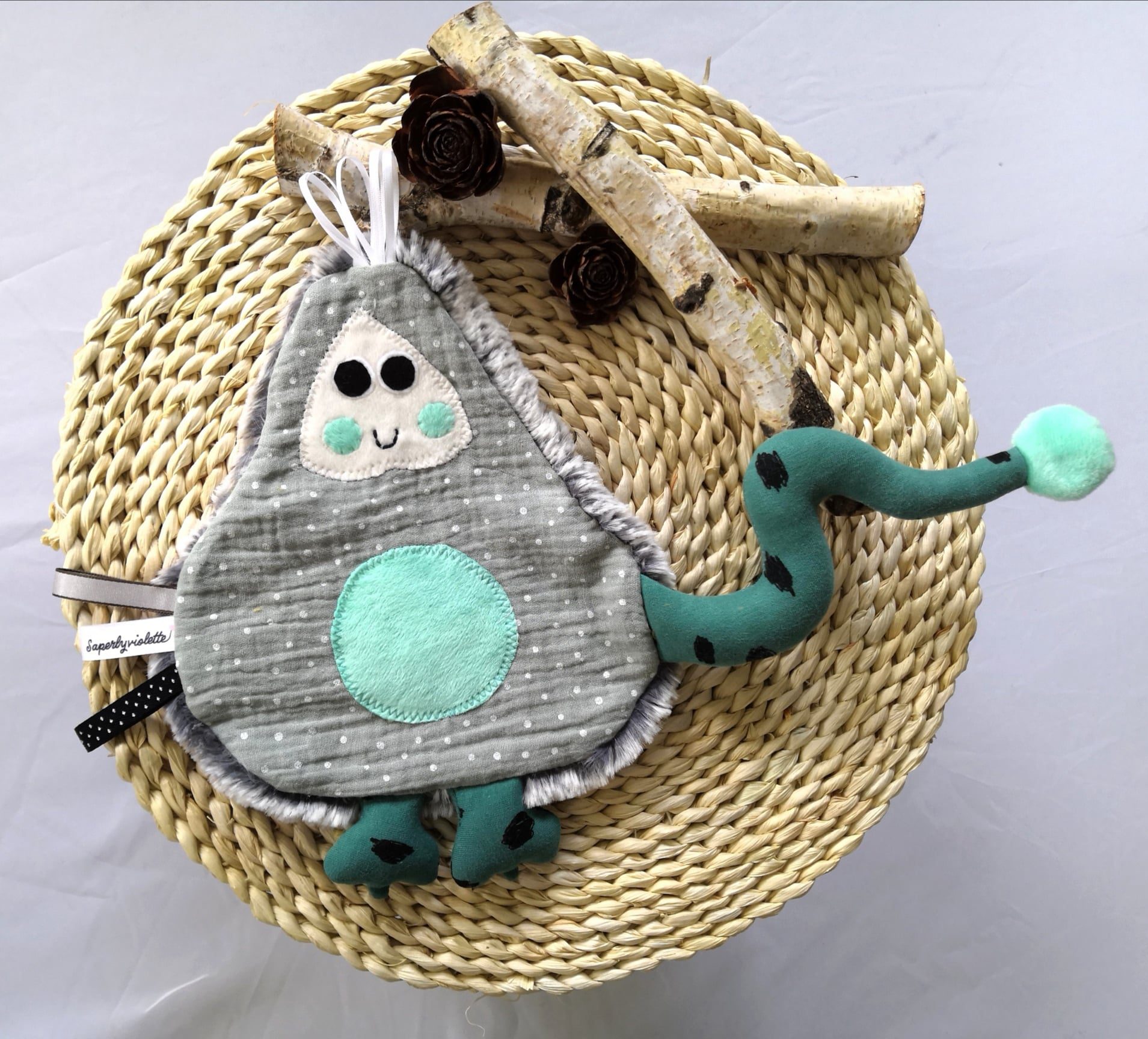 Doudou plat garçon personnalisé – Image 3