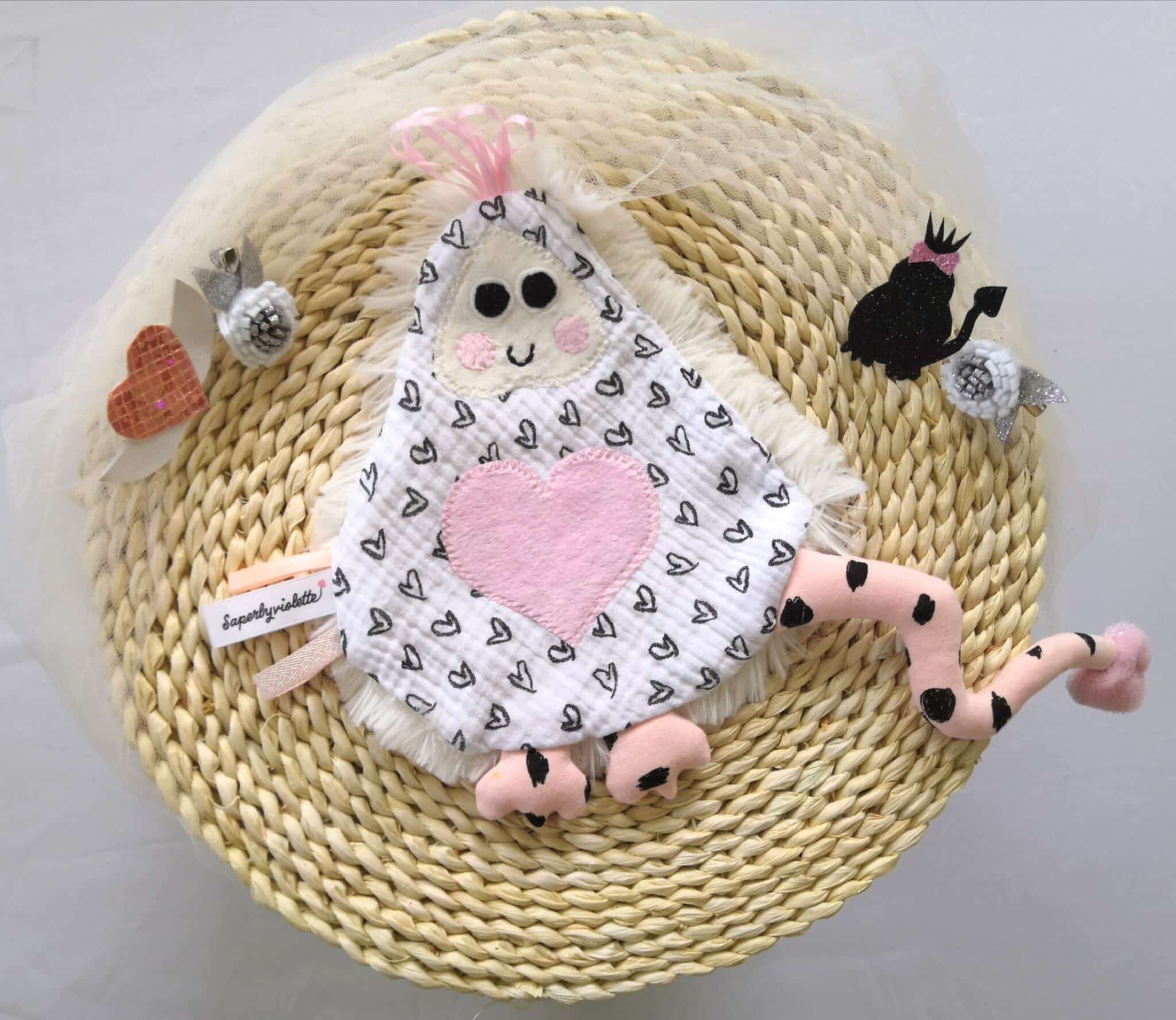 Doudou plat fille personnalisé – Image 4