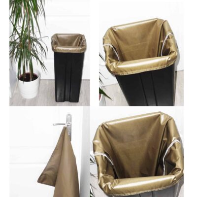 Sac poubelle lavable et réutilisable KAKI (40L)