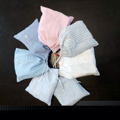 Lot de 10 lingettes lavables upcyclé avec pochon de rangement