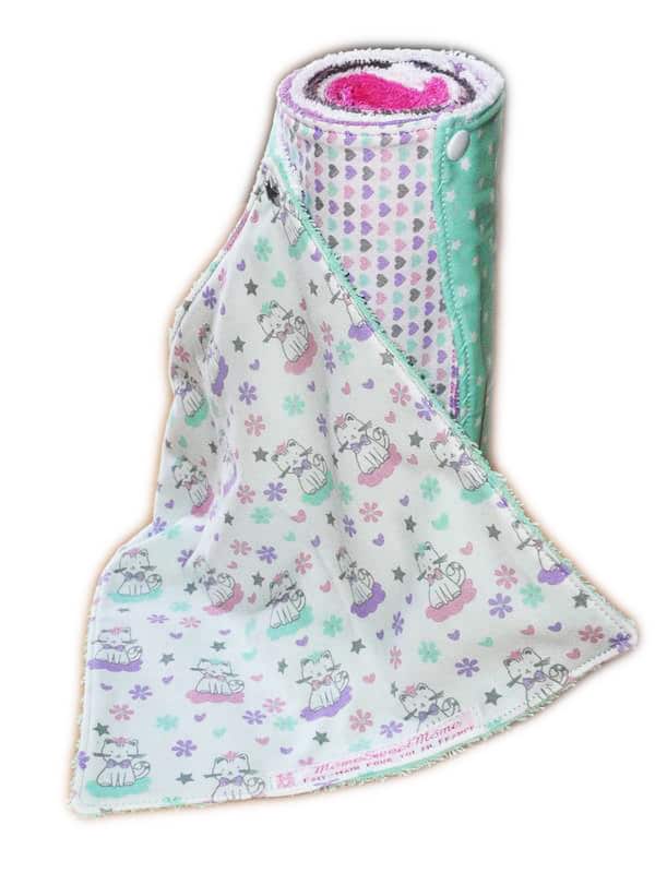 Essuie-tout lavable CHATONS - serviette en tissu lavable réutilisable - essuie-tout alternatif écologique zéro déchet