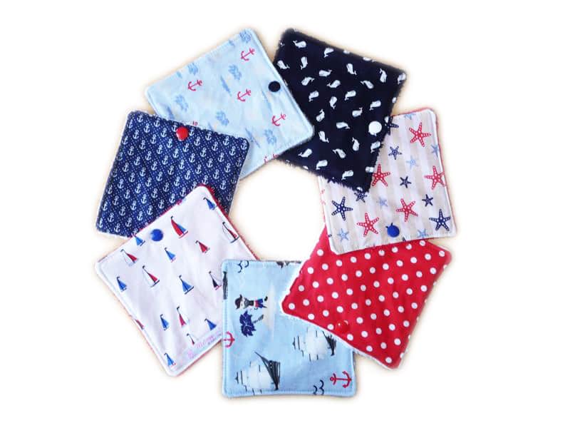Papier toilette lavable LA MARINE (7 feuilles) - Zéro déchet