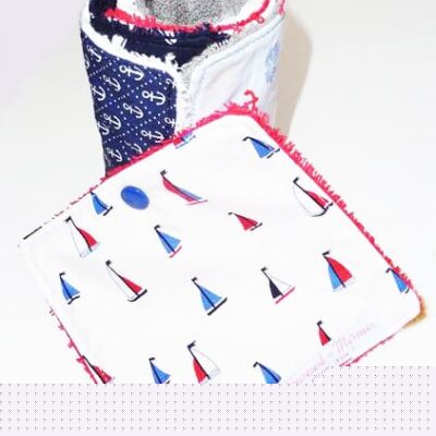 Papier toilette lavable LA MARINE (7 feuilles) - Zéro déchet