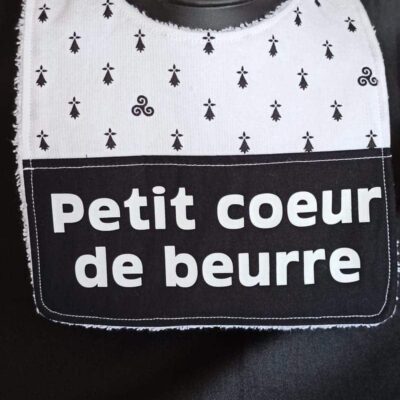 Bavoir breton petit coeur de beurre