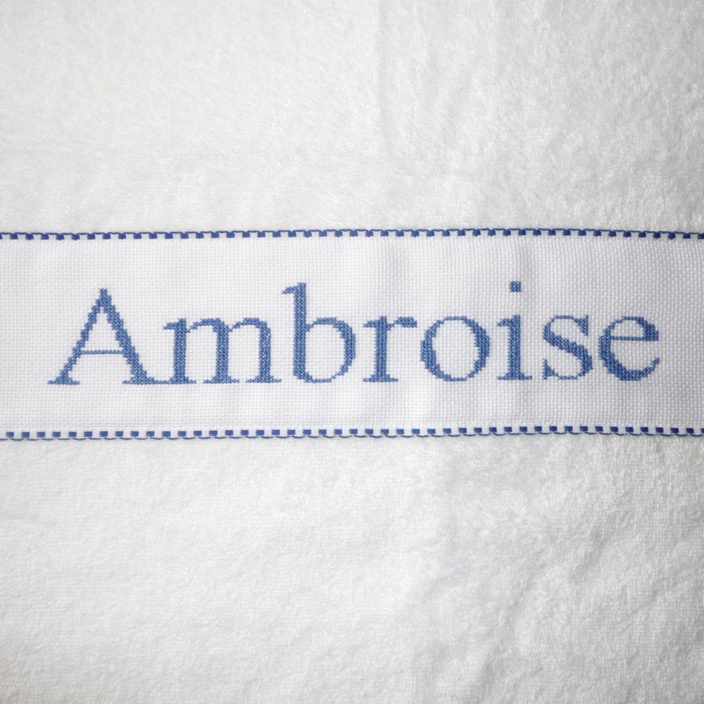Grande serviette brodée main personnalisable
