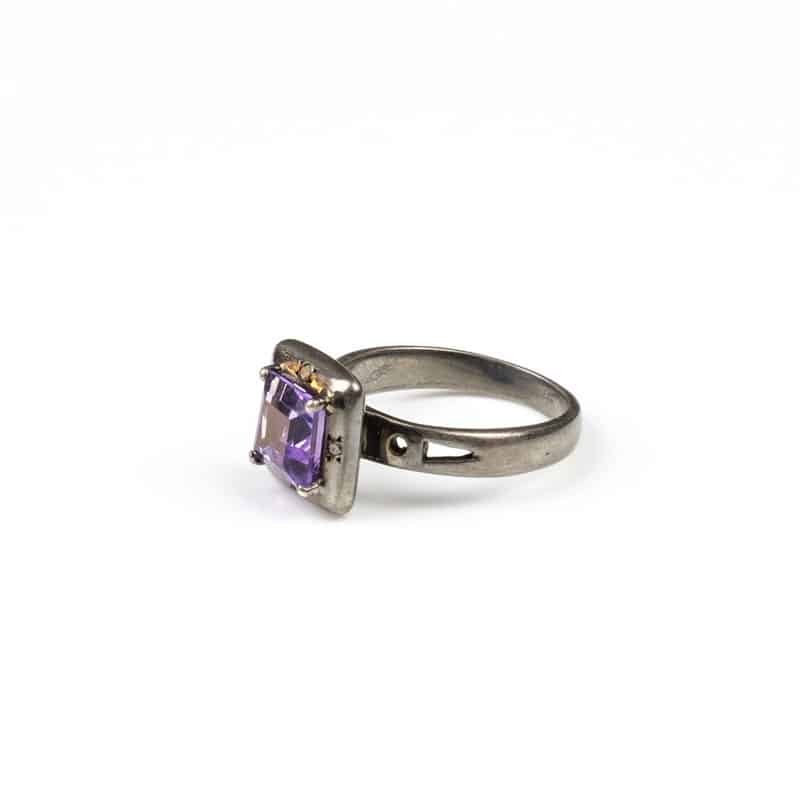 Bague Améthyste et Diamants de Télémaque 925 – Image 3