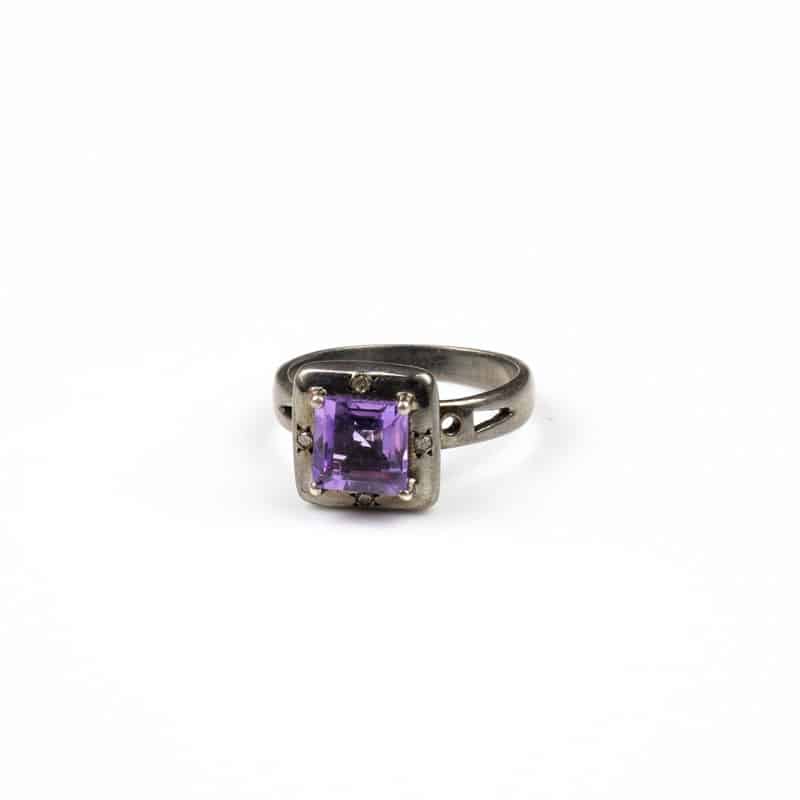 Bague Améthyste et Diamants de Télémaque 925