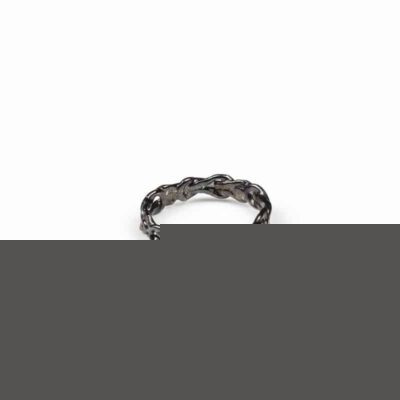 Bague Argent 925 Héraclès Full Tressée Noir