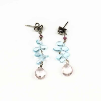 Boucles d'Oreilles La Vie en Bleu Création n°2